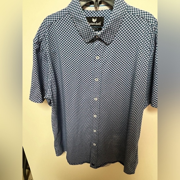 Buttercloth Other - BUTTERCLOTH ICY COTTON MENS SHIRT SIZE XL SLIM FIT IN BALTIC NAVY